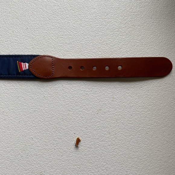 Blue and Red Patterned Belt with Nautical Flags 34” - Picture 3 of 9